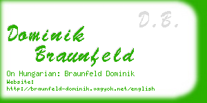 dominik braunfeld business card